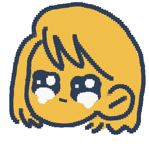 Sad Pixel Sticker by Smol Bucket