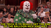 clown balloon GIF by Team Coco