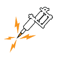 Tattoo Machine Sticker by austattooexpo