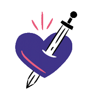 Sword Hear Sticker