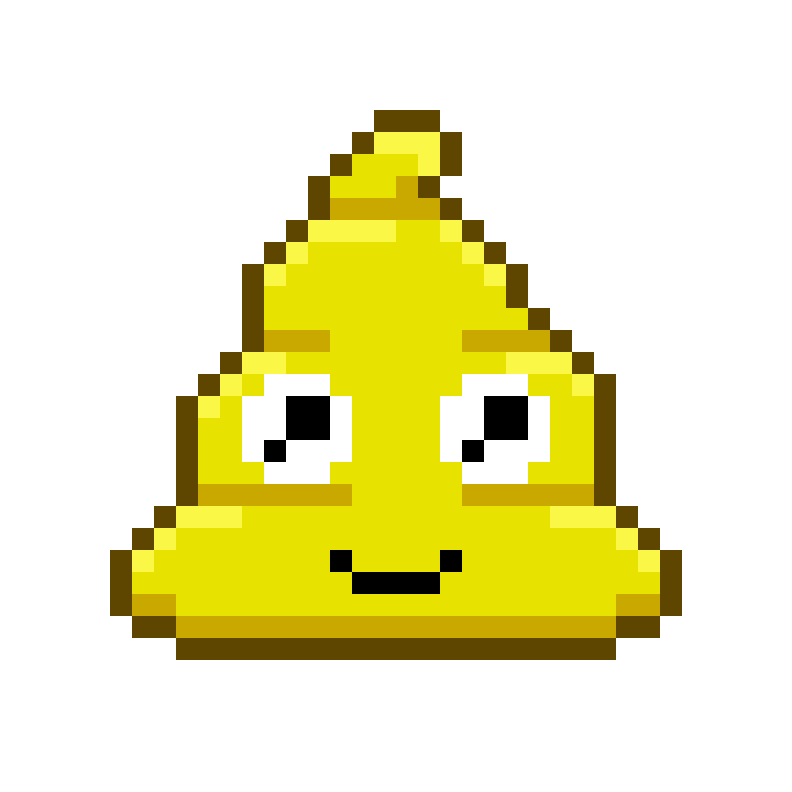 Pixel Shitting Sticker by Poopies.io