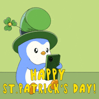 St Patricks Day Penguin GIF by Pudgy Penguins