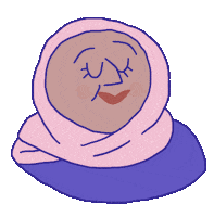 Voile Muslim Girl Sticker by Marie Boiseau