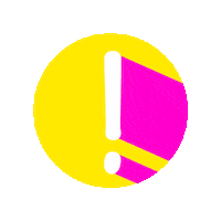 Pink Warning Sticker