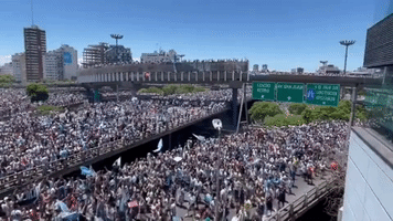 Argentina Fans Pack Buenos Aires Streets