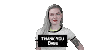 Woman Thank You Sticker by Cosmic Accents