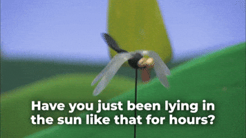 Lying in sun?