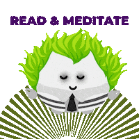 Meditate Read Sticker by Bookly
