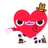 I Love You Finger Guns Sticker by Holler Studios