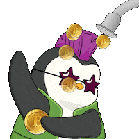 Invest Bull Run Sticker by Pudgy Penguins