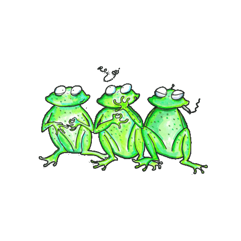 Frog Smoking Sticker
