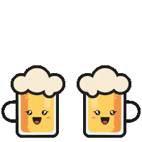 Beer Cheers Sticker by Noêmia Boêmia