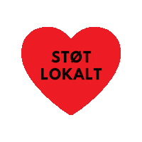 Rokkedalhair love heart red shop Sticker