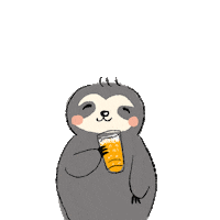 Beer Sloth Sticker