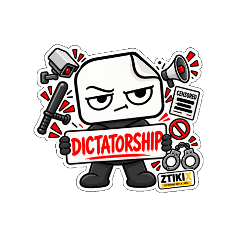 Surveillance Dictator Sticker by ZTIKIX