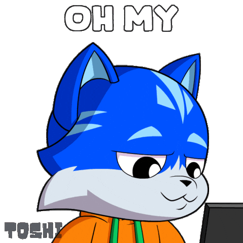 Oh My Wow Sticker by Toshithecat