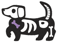 erstwilder dog halloween puppy scary Sticker