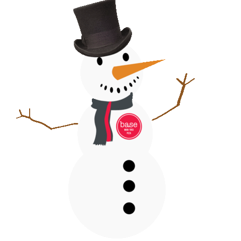 Christmas Snowman Sticker by Base Wood Fired Pizza Ireland