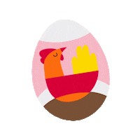 Art Chicken Sticker by Erstwilder