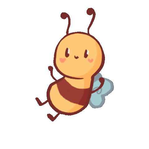 Bee Flying Sticker by cnhkeyclub