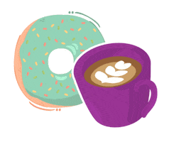doloopzdonuts coffee cafe order now donut Sticker