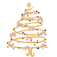 Feliz Navidad Arbol Sticker