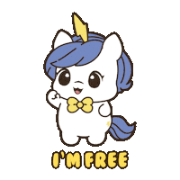 Im Free Ready To Go Sticker by Brave Unicorn
