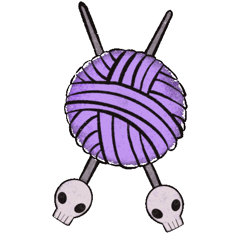 Halloween Knitting Sticker by KathieKreativ