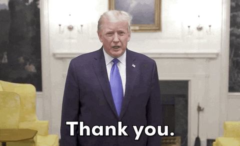 Donald Trump Thank You GIF by GIPHY News