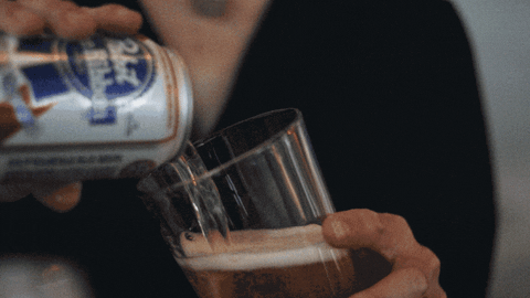 pabst blue ribbon beer GIF
