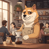 Shiba Inu Coffee GIF by Doge Pound