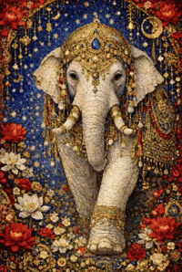 White Elephant India GIF by Maryanne Chisholm - MCArtist