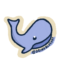 drinkbluedot water ocean whale plastic Sticker