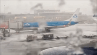 Heavy Snowfall Grounds Flights at Amsterdam Airport