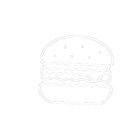 Catalindart minimal fast food fastfood hamburguesa Sticker