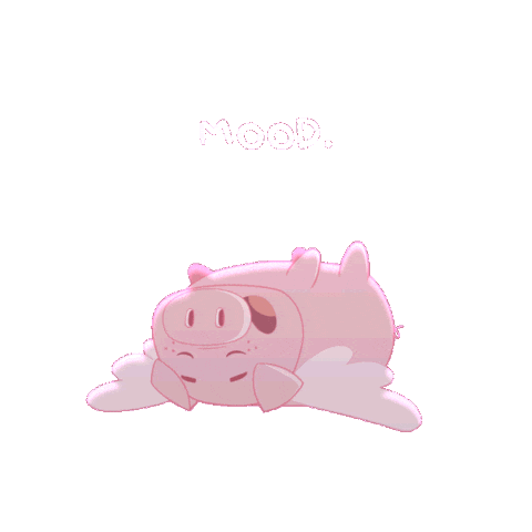 Tired Flying Pig Sticker by PositivelyPigasus