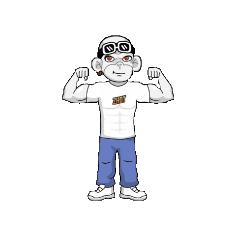 Flexing Six Pack Sticker by Zhot