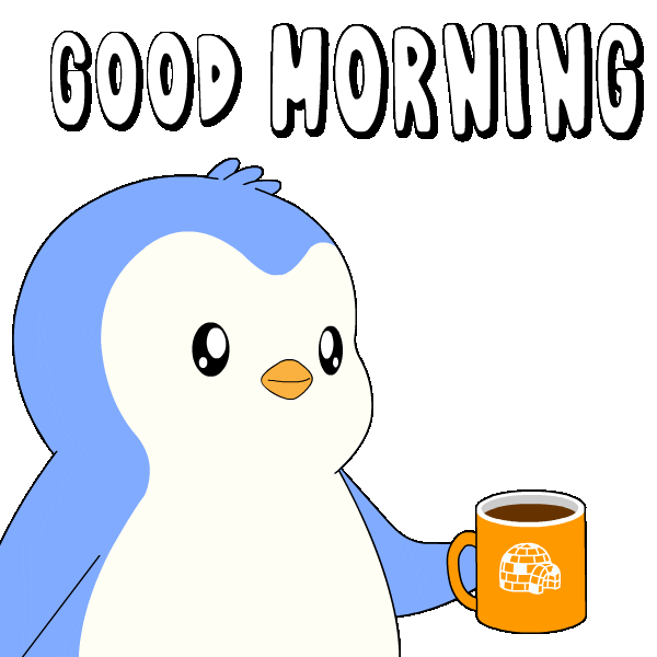 Good Morning Coffee Sticker by Pudgy Penguins