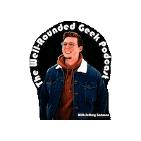 Jeffrey Gahman Sticker by The Well-Rounded Geek