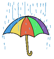 Raining April Showers Sticker