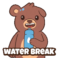 Teddy Bear Drinking Sticker by BEARISH