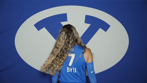 College Sports Hair Flip GIF by BYU Cougars