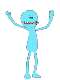 excited rick and morty Sticker