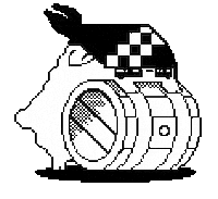 piratesheep kawaii pixel art delivery roll Sticker