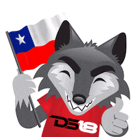 Flag Wolf Sticker by DS18