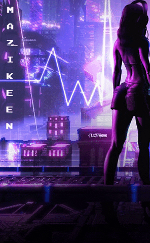 claudia77 giphygifmaker giphyattribution neongirl GIF