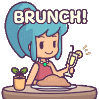 Hungry Lets Eat Sticker by Castaways