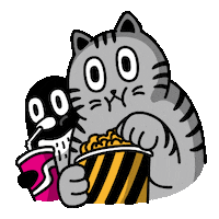 Cat Popcorn Sticker by YANGJIN