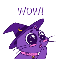 No Way Wow Sticker by Spooks The Cat