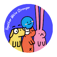 Stronger Together Cat Sticker by Mindline.sg